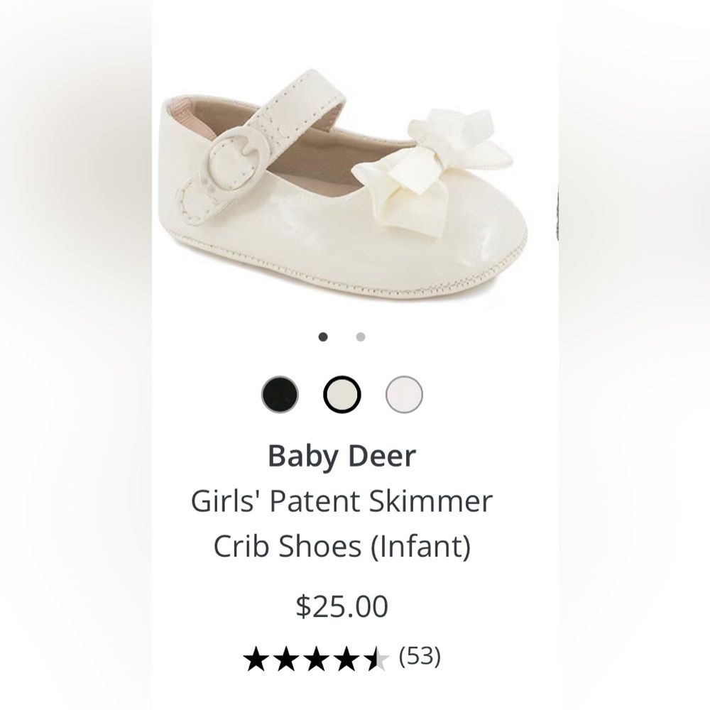 Baby Deer Girls' Patent Skimmer Crib Shoes (Infant)